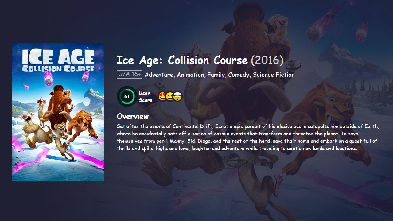 Ice Age: Collision Course (2016) Hindi Dubbed