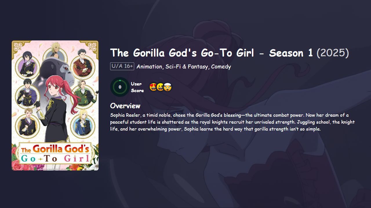 The Gorilla God’s Go-To Girl Season 1 Hindi Dubbed
