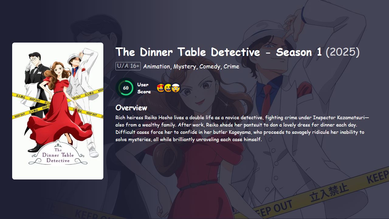 The Dinner Table Detective Season 1 Japanese Dubbed