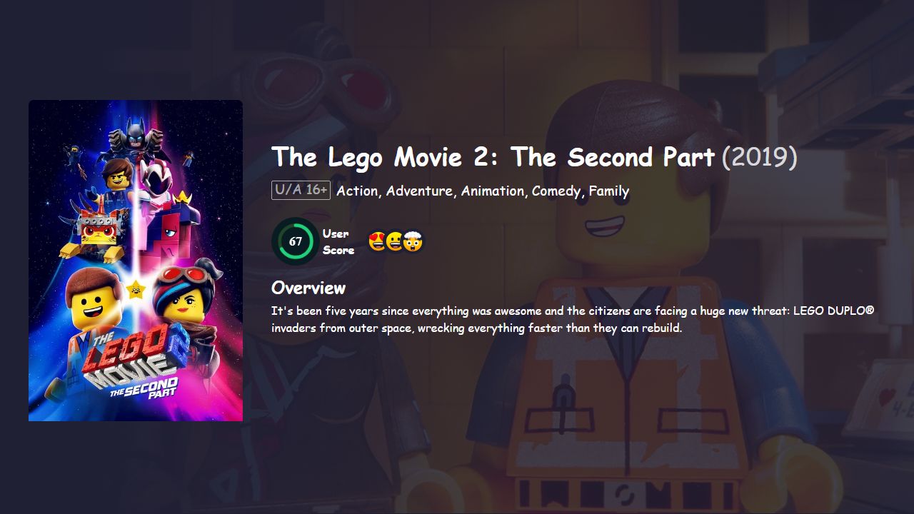 The Lego Movie 2: The Second Part (2019) English Dubbed