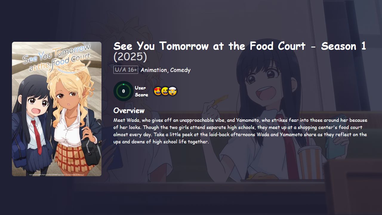 See You Tomorrow at the Food Court Season 1 [Japanese] 480p, 720p & 1080p HD | 10bit HEVC ESub