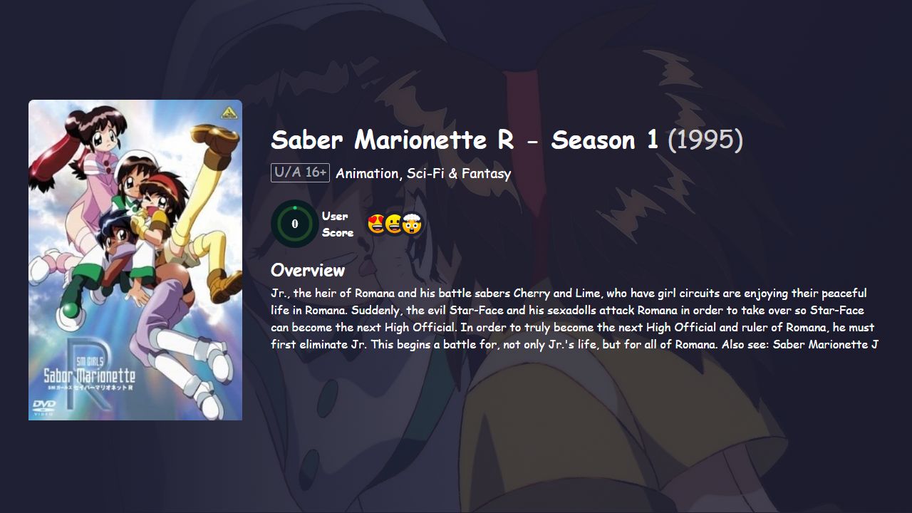 Saber Marionette R Season 1 Japanese Dubbed