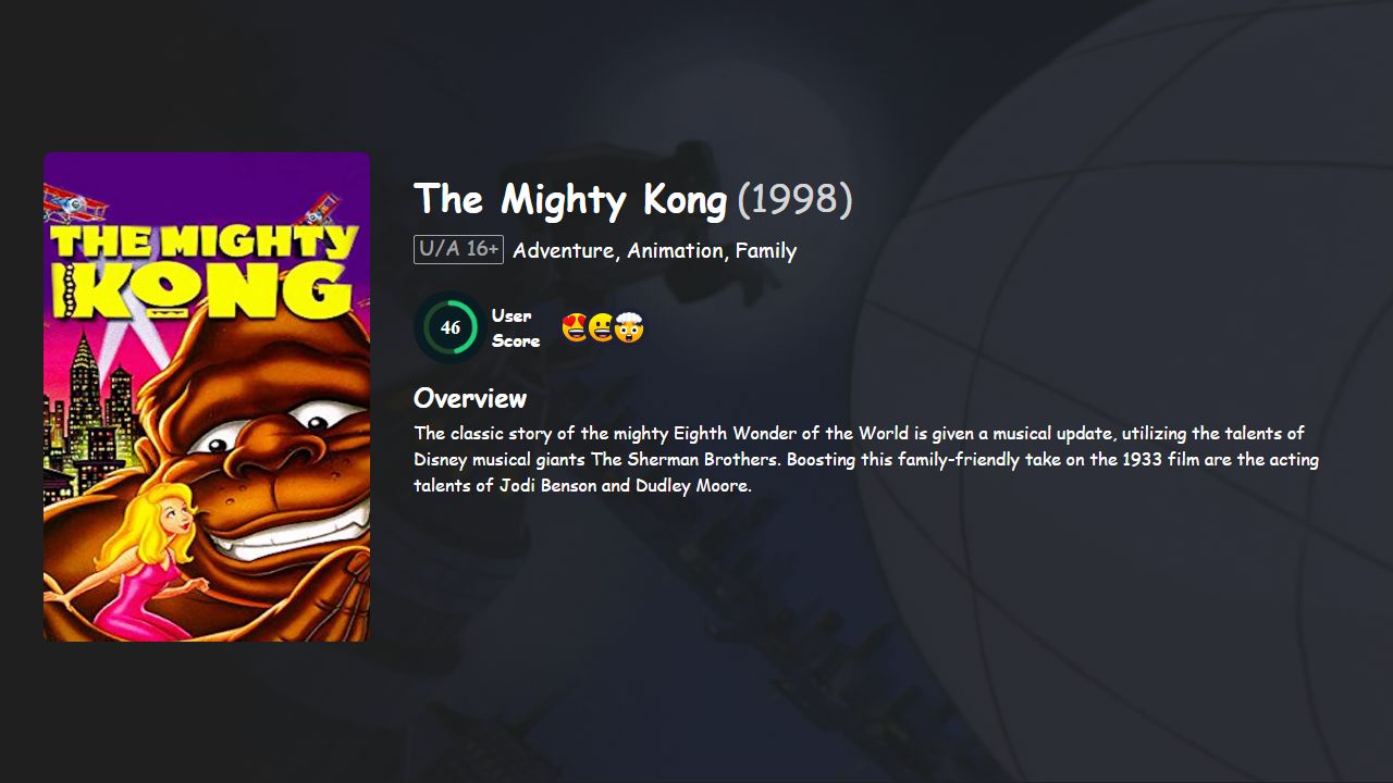 The Mighty Kong (1998) English Dubbed