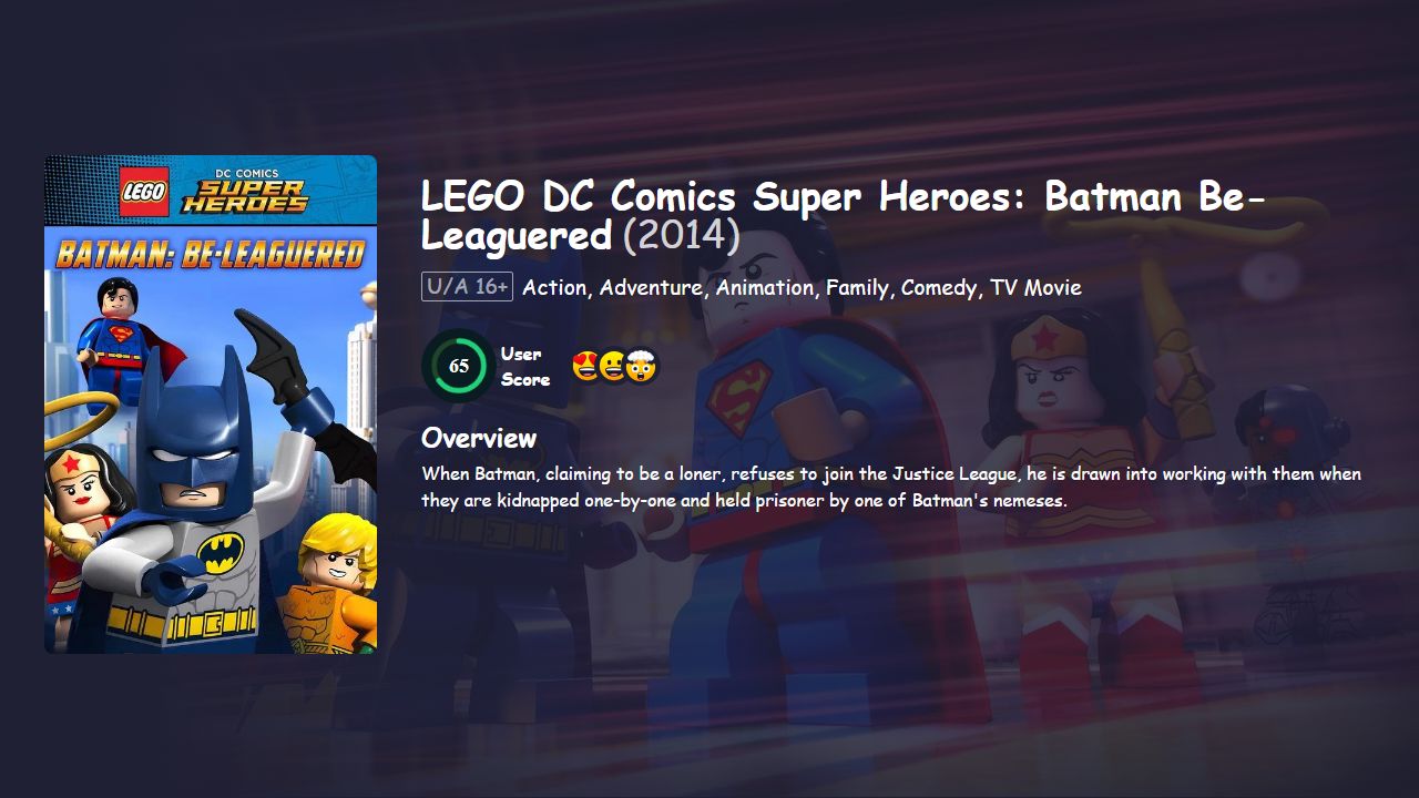 LEGO DC Comics Super Heroes: Batman Be-Leaguered (2014) English Dubbed