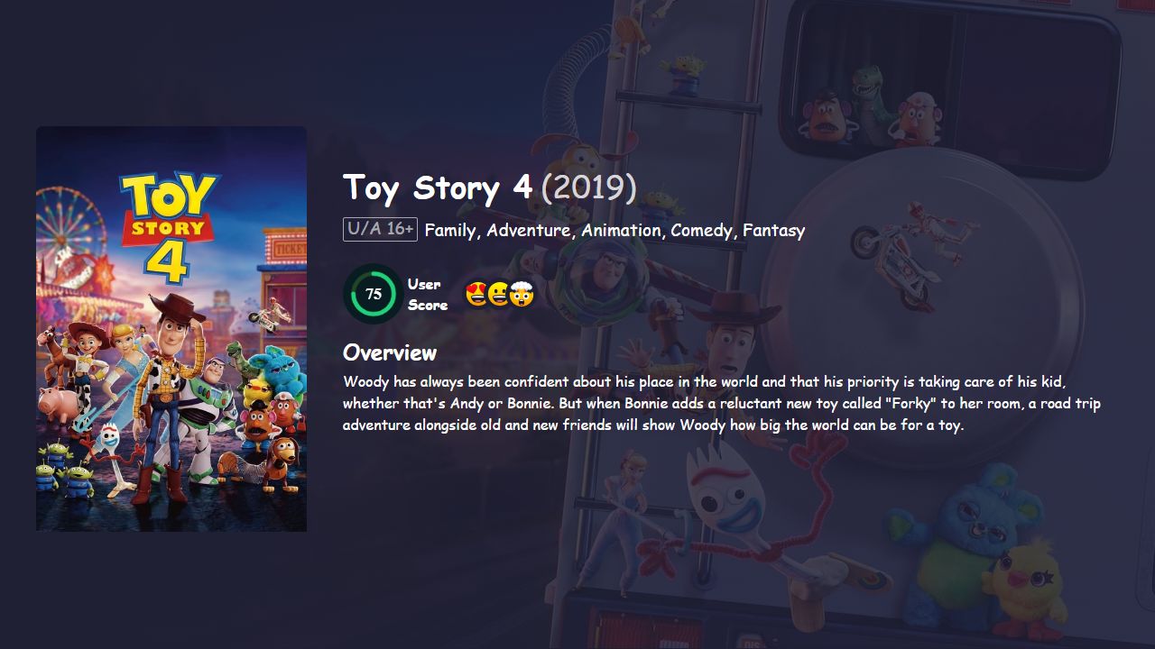 Toy Story 4 (2019) Hindi Dubbed