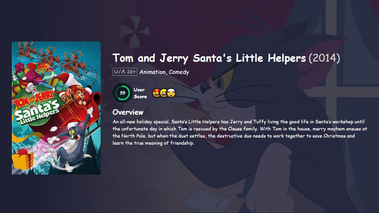 Tom and Jerry Santa’s Little Helpers (2014) Hindi Dubbed