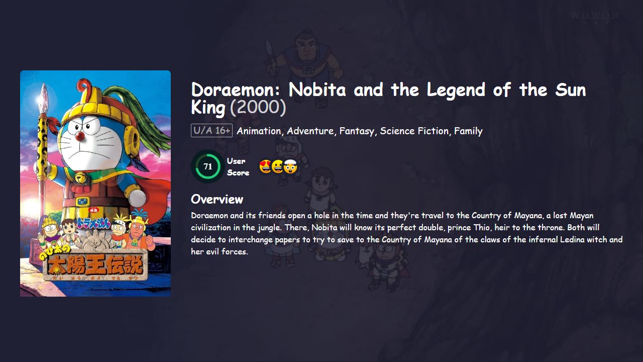 Doraemon: Nobita’s the Legend of the Sun King (2000) Hindi Dubbed