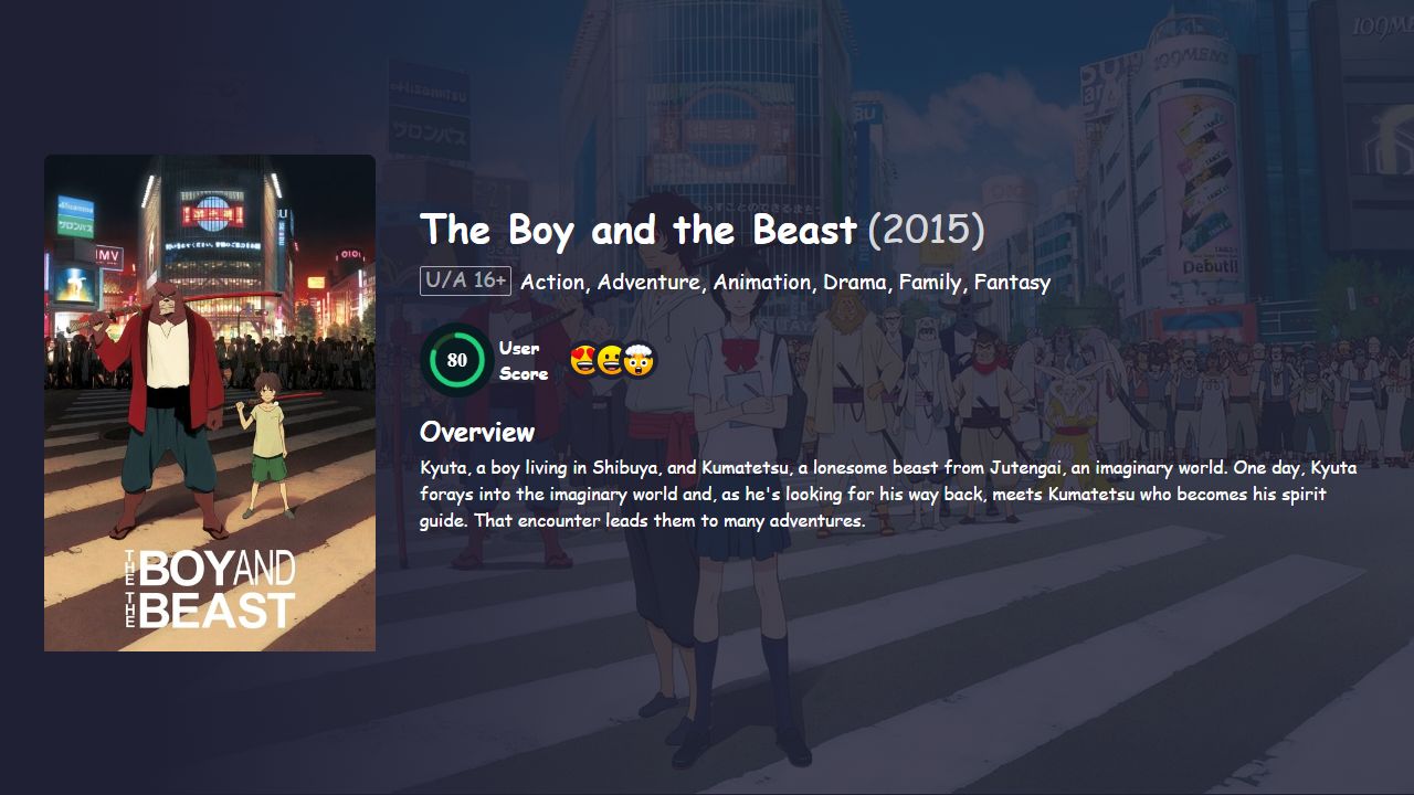 The Boy and the Beast (2015) English Dubbed