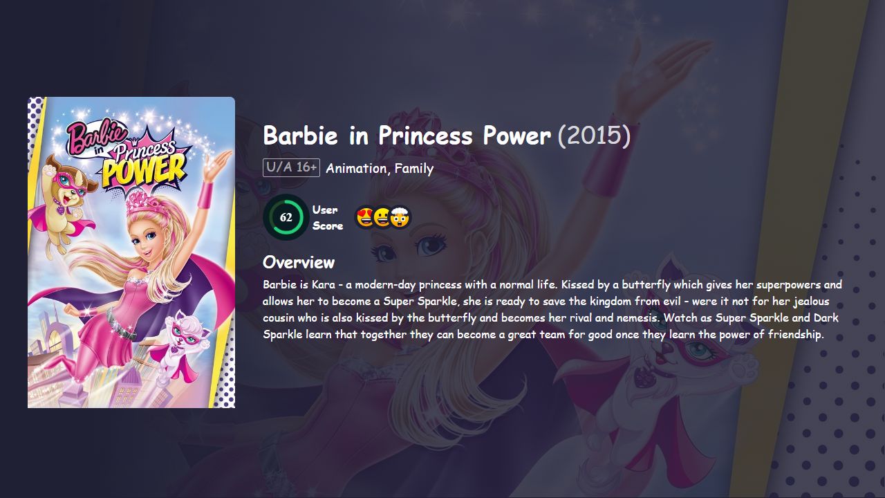 Barbie in Princess Power (2015) Hindi Dubbed