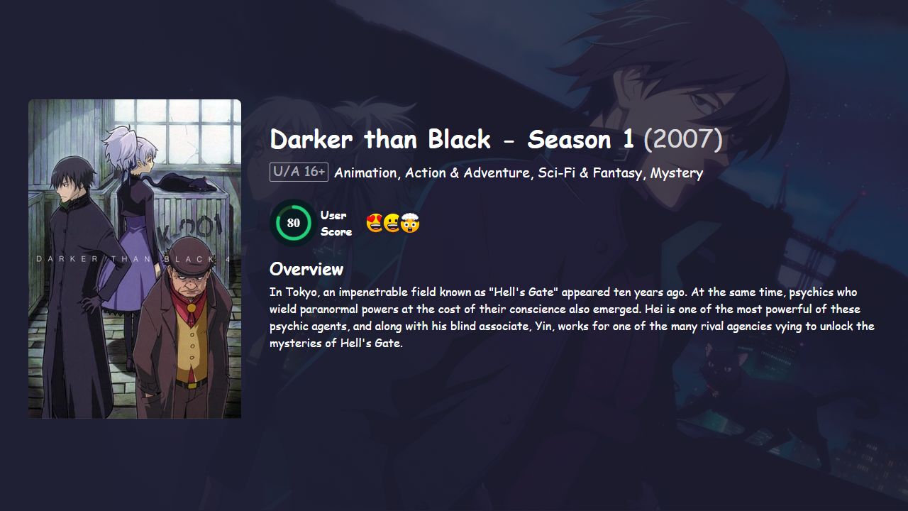 Darker than Black Season 1 Japanese Dubbed