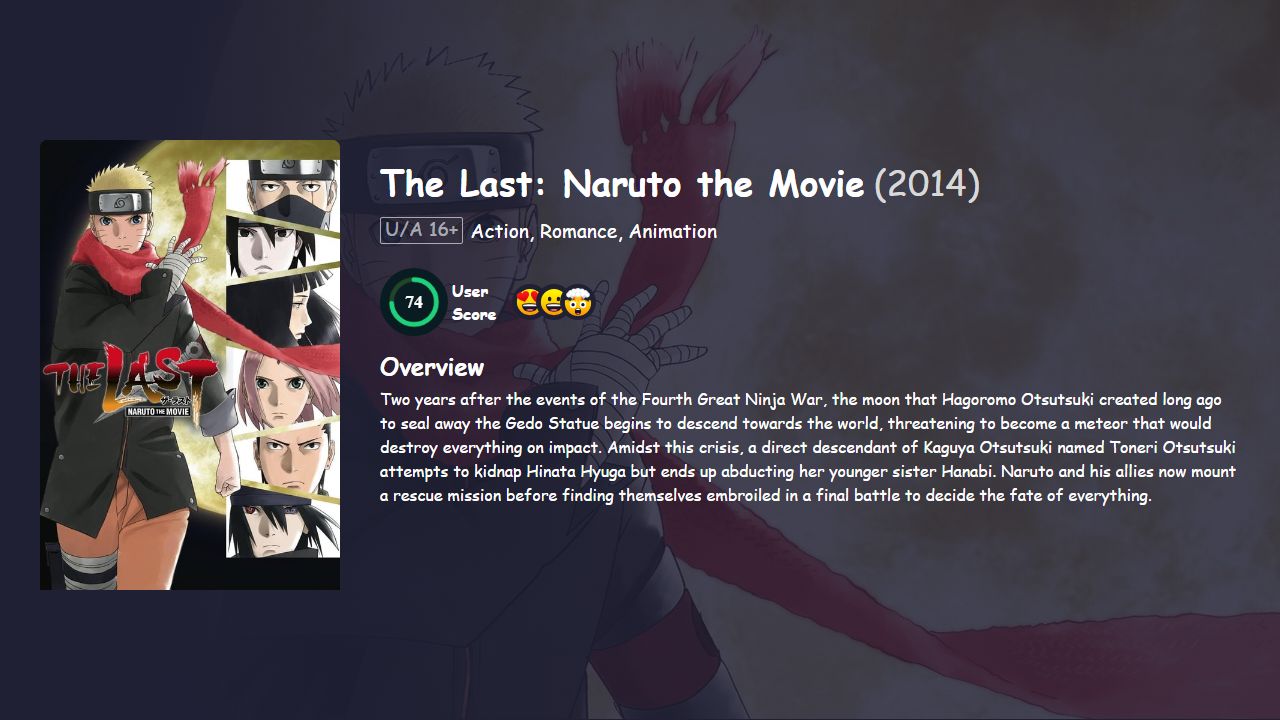 The Last: Naruto the Movie (2014) English Dubbed