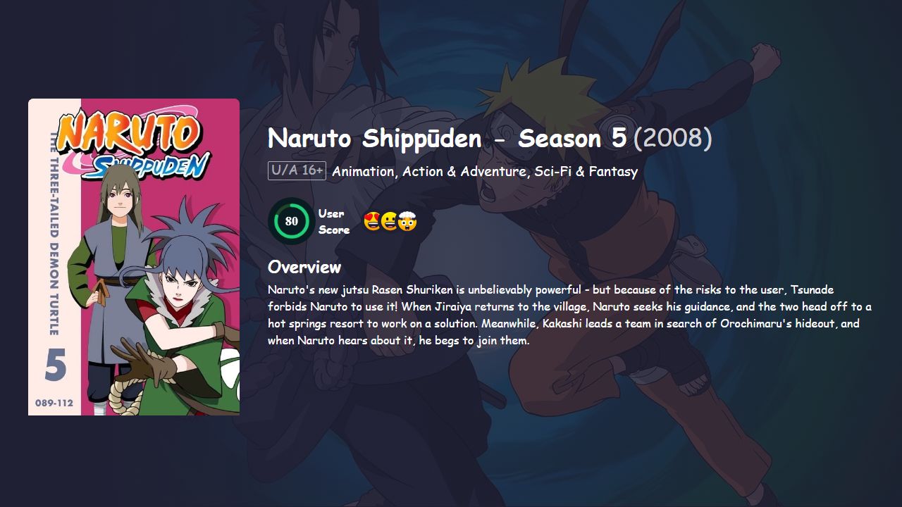 Naruto Shippūden Season 5 Hindi Dubbed