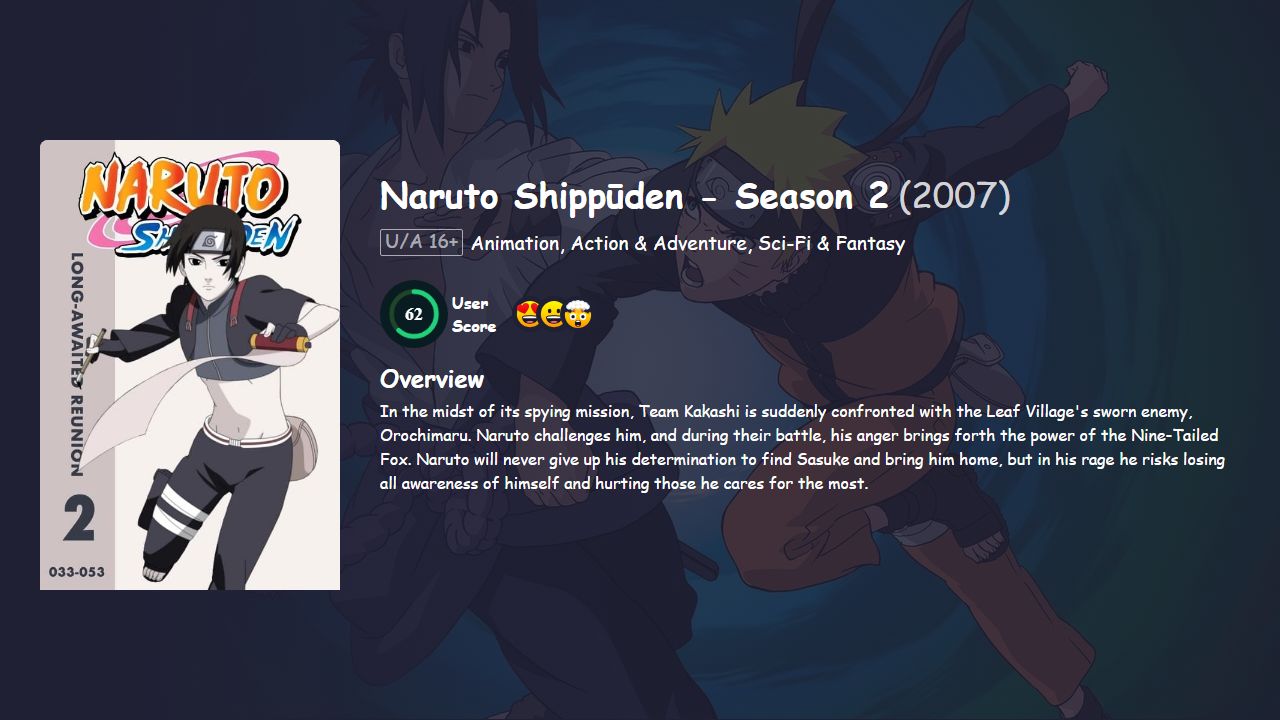 Naruto Shippūden Season 2 Japanese Dubbed