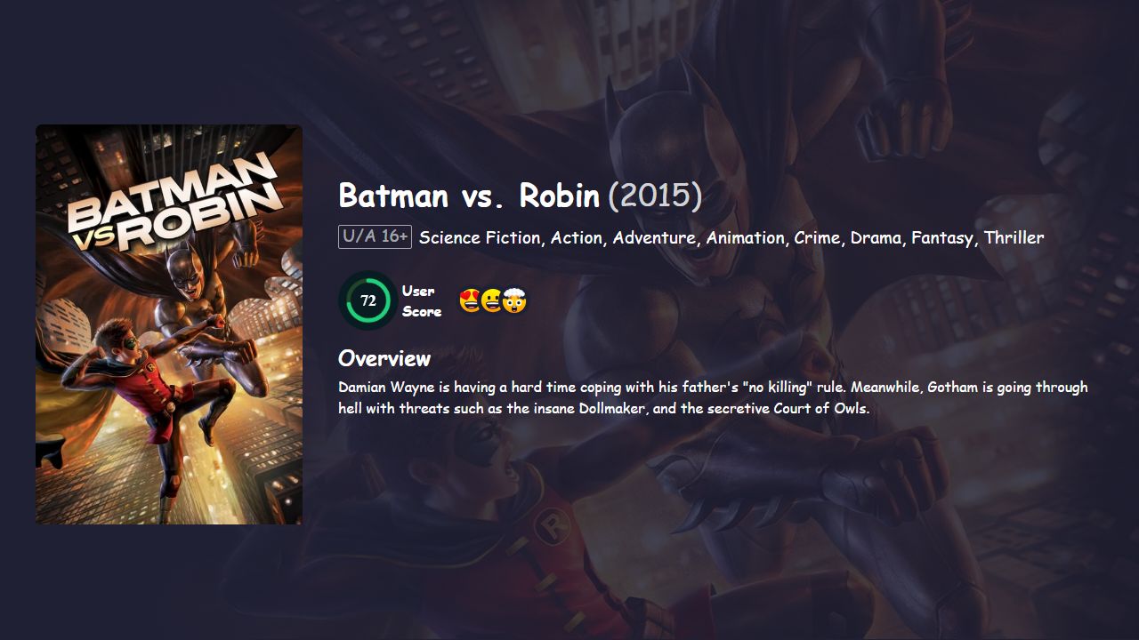 Batman vs. Robin (2015) English Dubbed