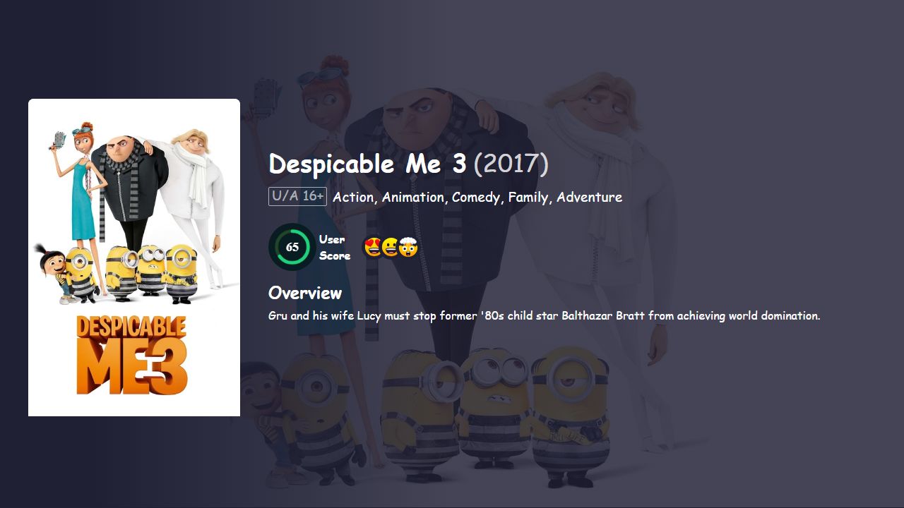 Despicable Me 3 (2017) Hindi Dubbed