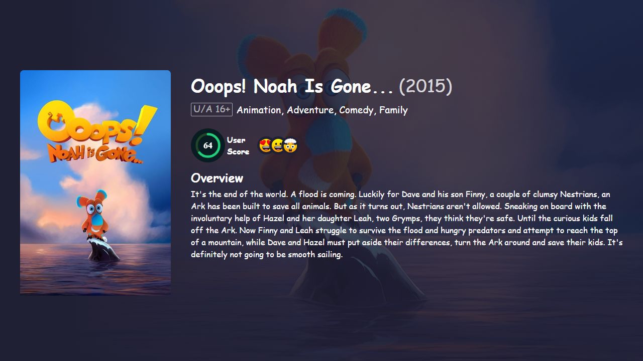 Ooops! Noah Is Gone… (2015) Hindi Dubbed