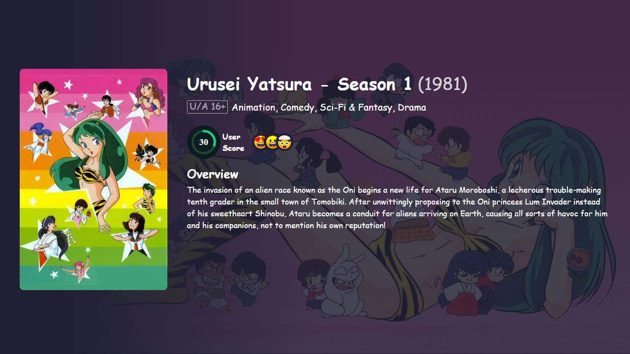 Urusei Yatsura Season 1 Japanese Dubbed