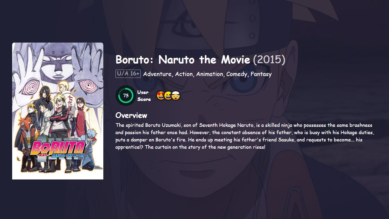 Boruto: Naruto the Movie (2015) English Dubbed