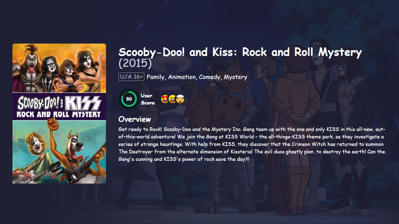 Scooby-Doo! and KISS: Rock and Roll Mystery (2015) English Dubbed