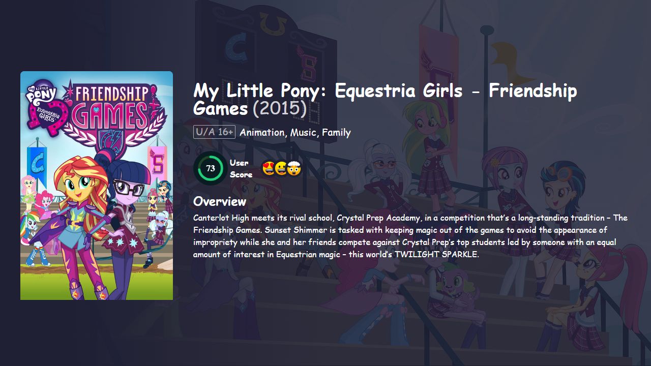 My Little Pony: Equestria Girls – Friendship Games (2015) English Dubbed