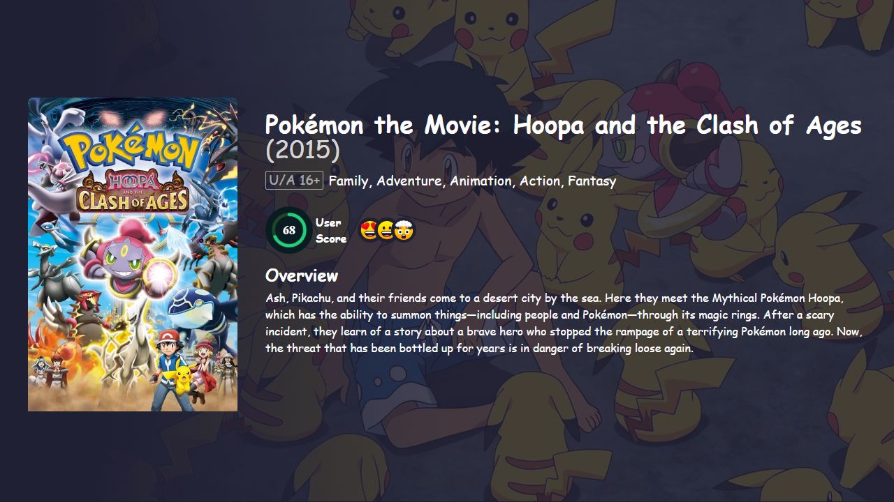 Pokémon the Movie: Hoopa and the Clash of Ages (2015) Hindi Dubbed