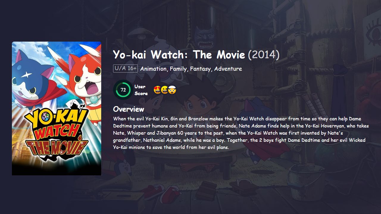 Yo-kai Watch: The Movie (2014) Hindi Dubbed