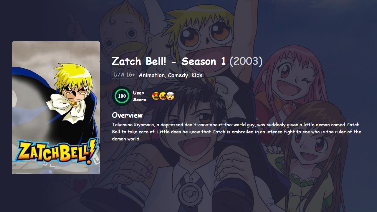 Zatch Bell! Season 1 Hindi Dubbed