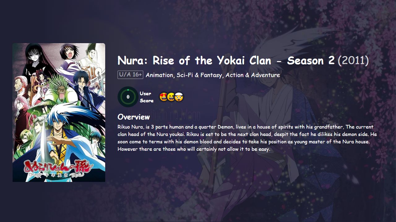 Nura: Rise of the Yokai Clan Season 2 Japanese Dubbed