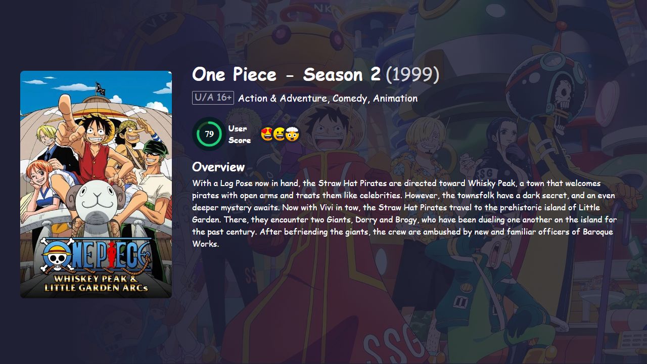One Piece Season 2 [Japanese] 480p, 720p & 1080p HD | 10bit HEVC ESub