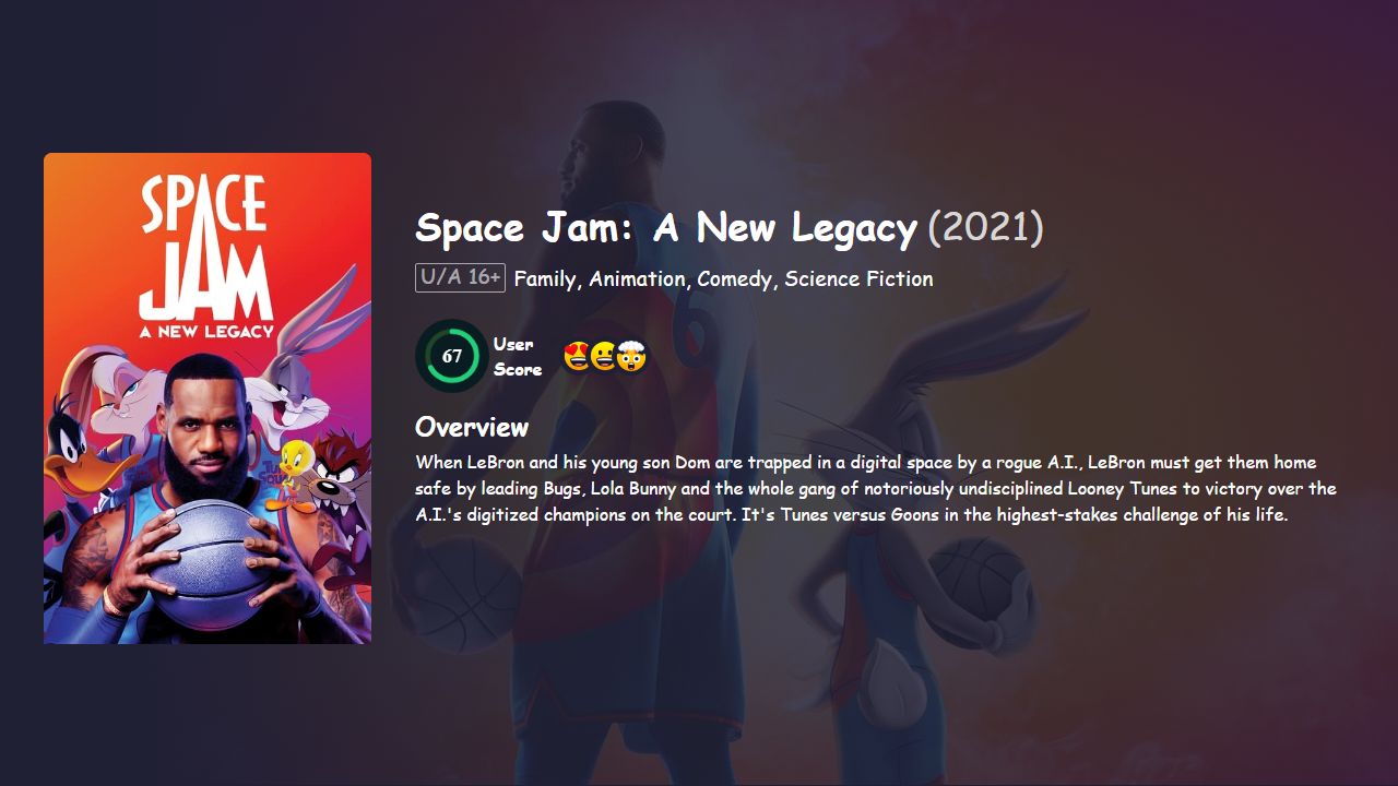 Space Jam: A New Legacy (2021) Hindi Dubbed