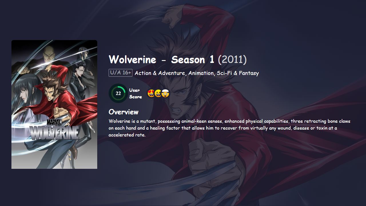 Wolverine Season 1 Hindi Dubbed