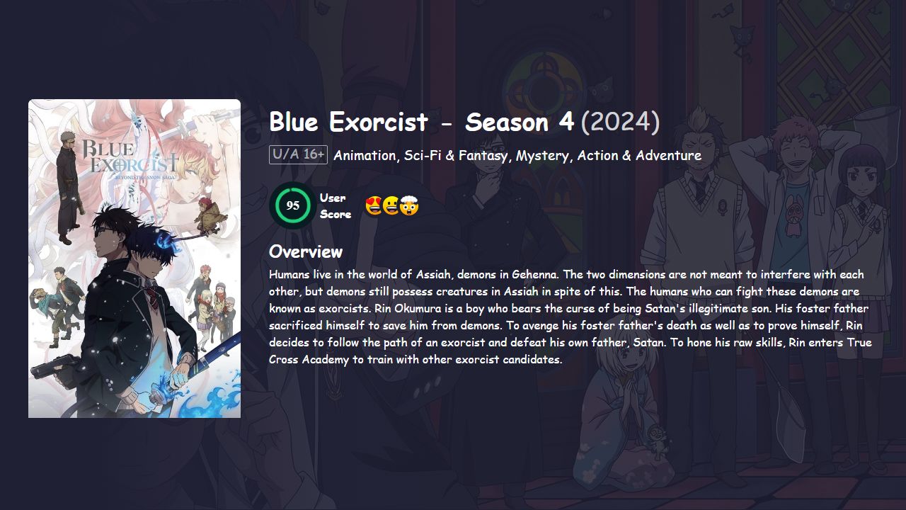 Blue Exorcist Season 4 Japanese Dubbed