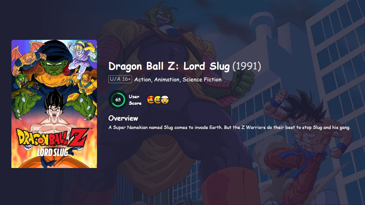 Dragon Ball Z: Lord Slug (1991) Hindi Dubbed