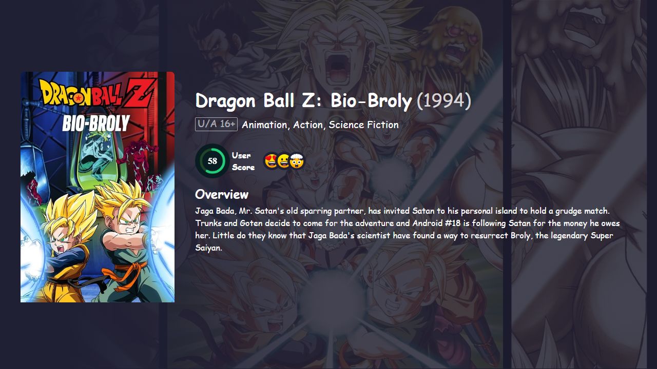 Dragon Ball Z: Bio-Broly (1994) Hindi Dubbed