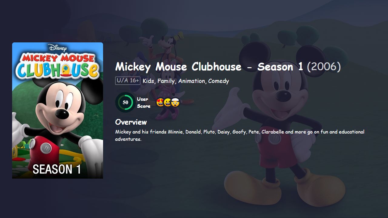 Mickey Mouse Clubhouse Season 1 Hindi Dubbed