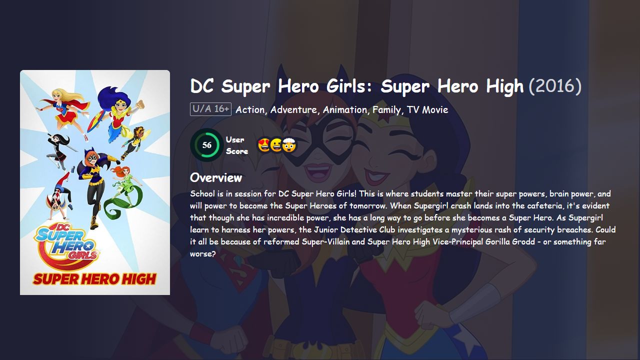 DC Super Hero Girls: Super Hero High (2016) Hindi Dubbed