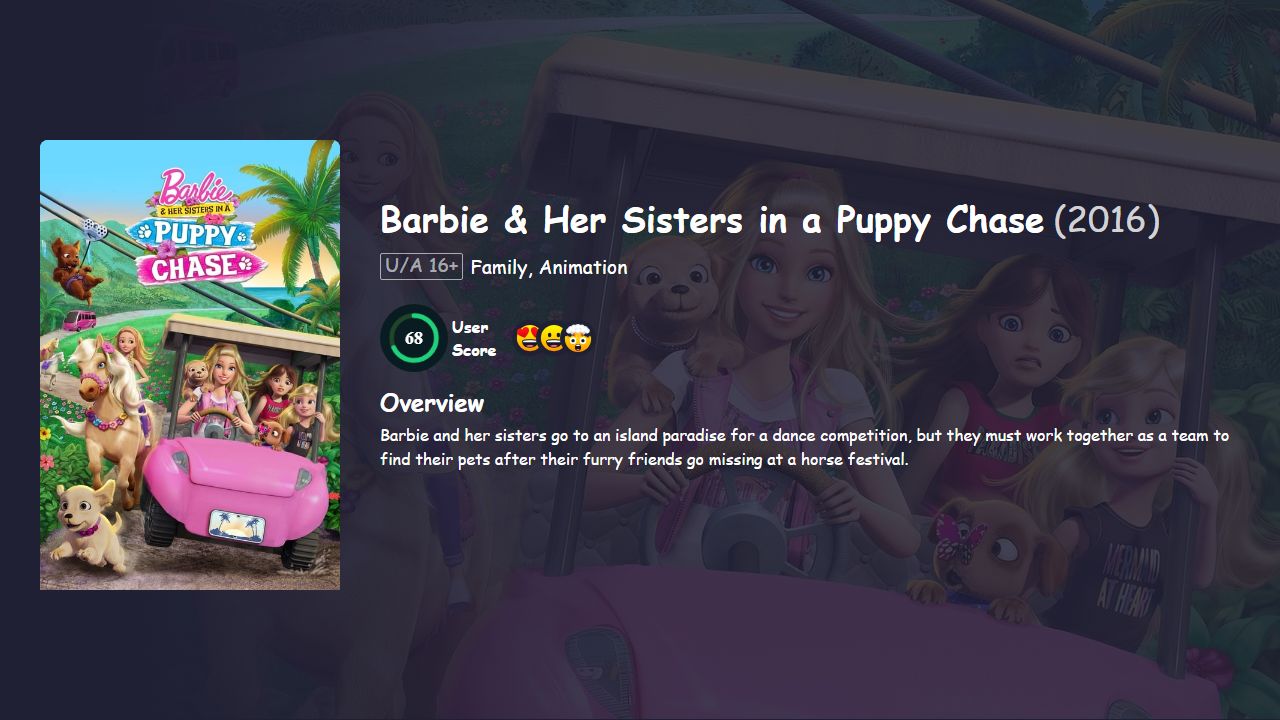 Barbie & Her Sisters in a Puppy Chase (2016) Hindi Dubbed