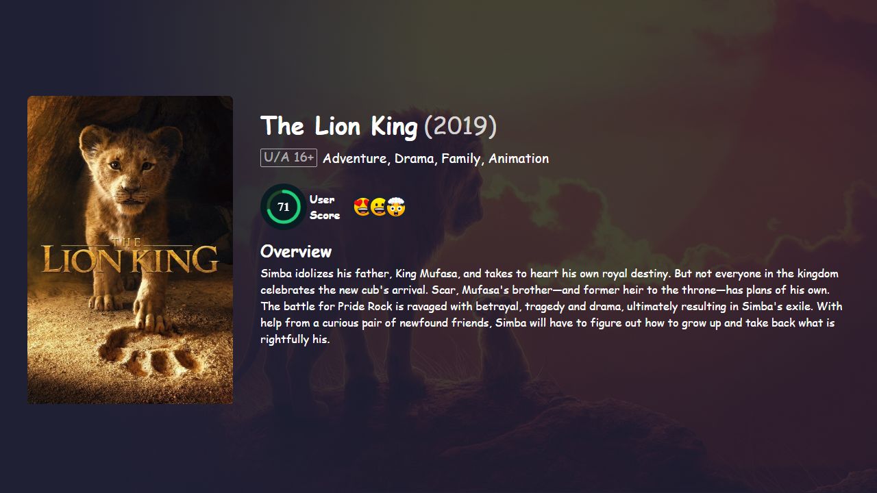 The Lion King (2019) English Dubbed