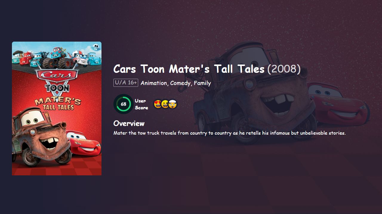 Cars Toon Mater’s Tall Tales (2008) Hindi Dubbed
