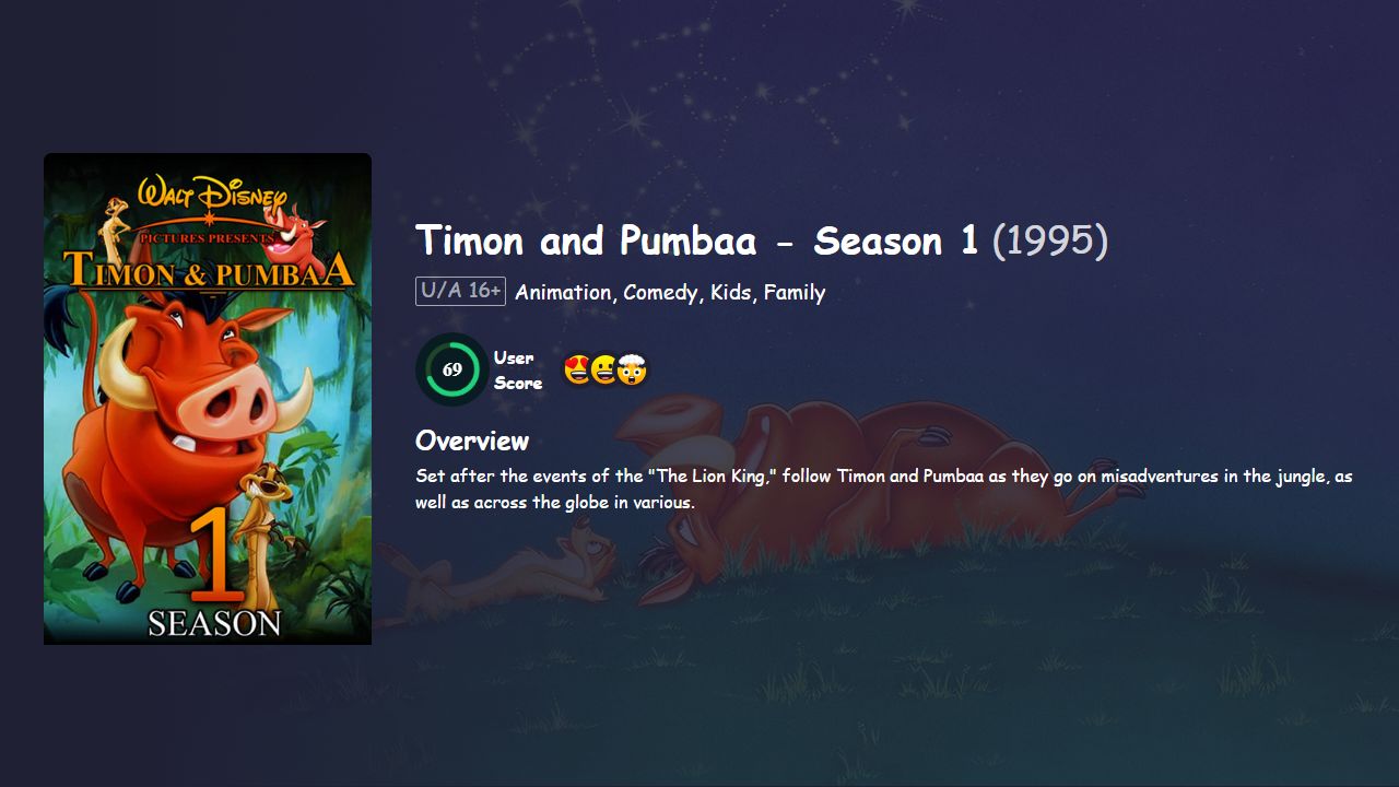 Timon and Pumbaa Season 1 Hindi Dubbed