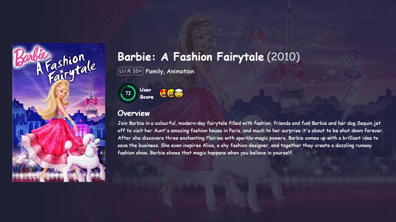 Barbie: A Fashion Fairytale (2010) Hindi Dubbed