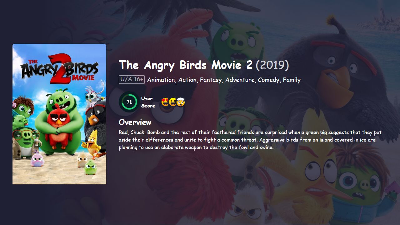 The Angry Birds Movie 2 (2019) Hindi Dubbed