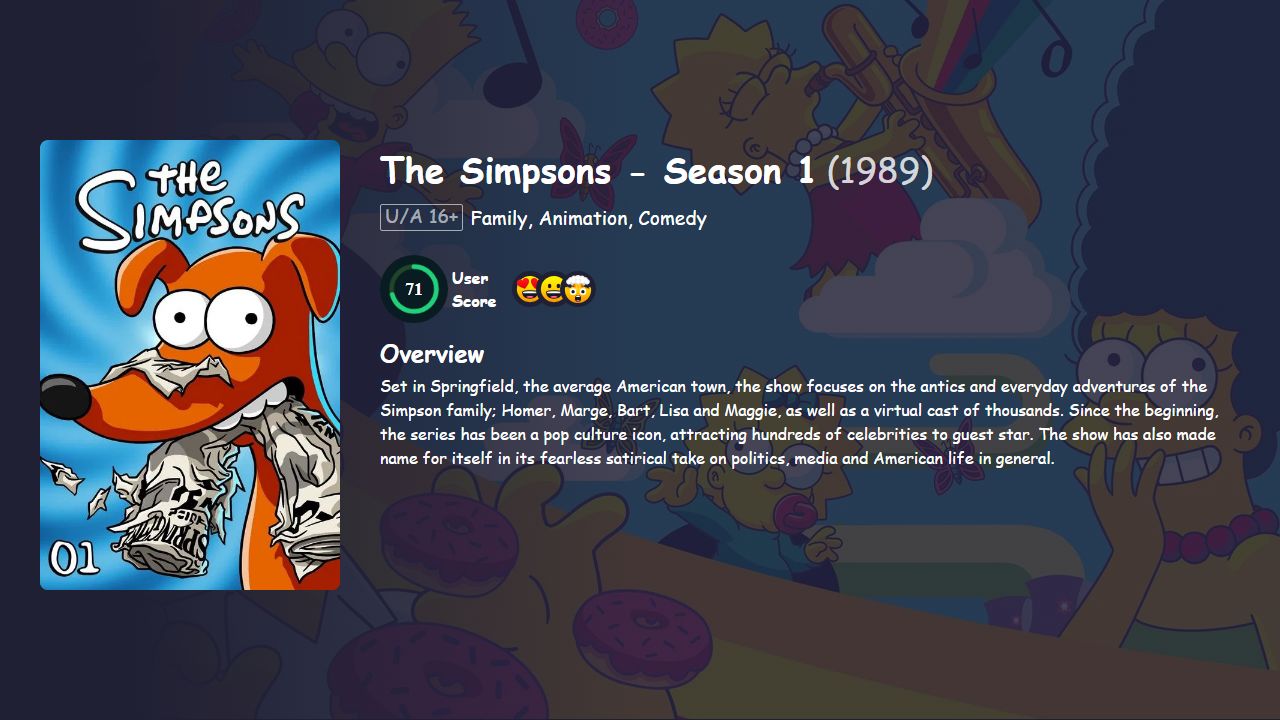 The Simpsons Season 1 English Dubbed