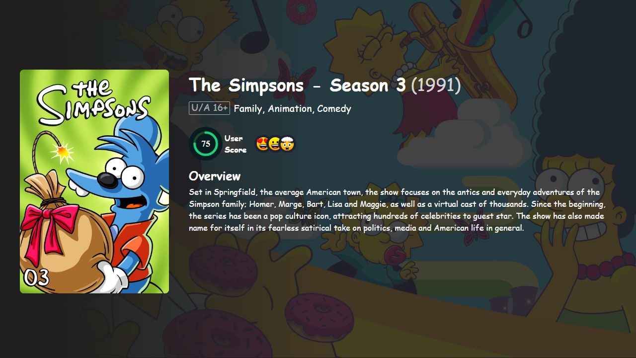 The Simpsons Season 3 English Dubbed