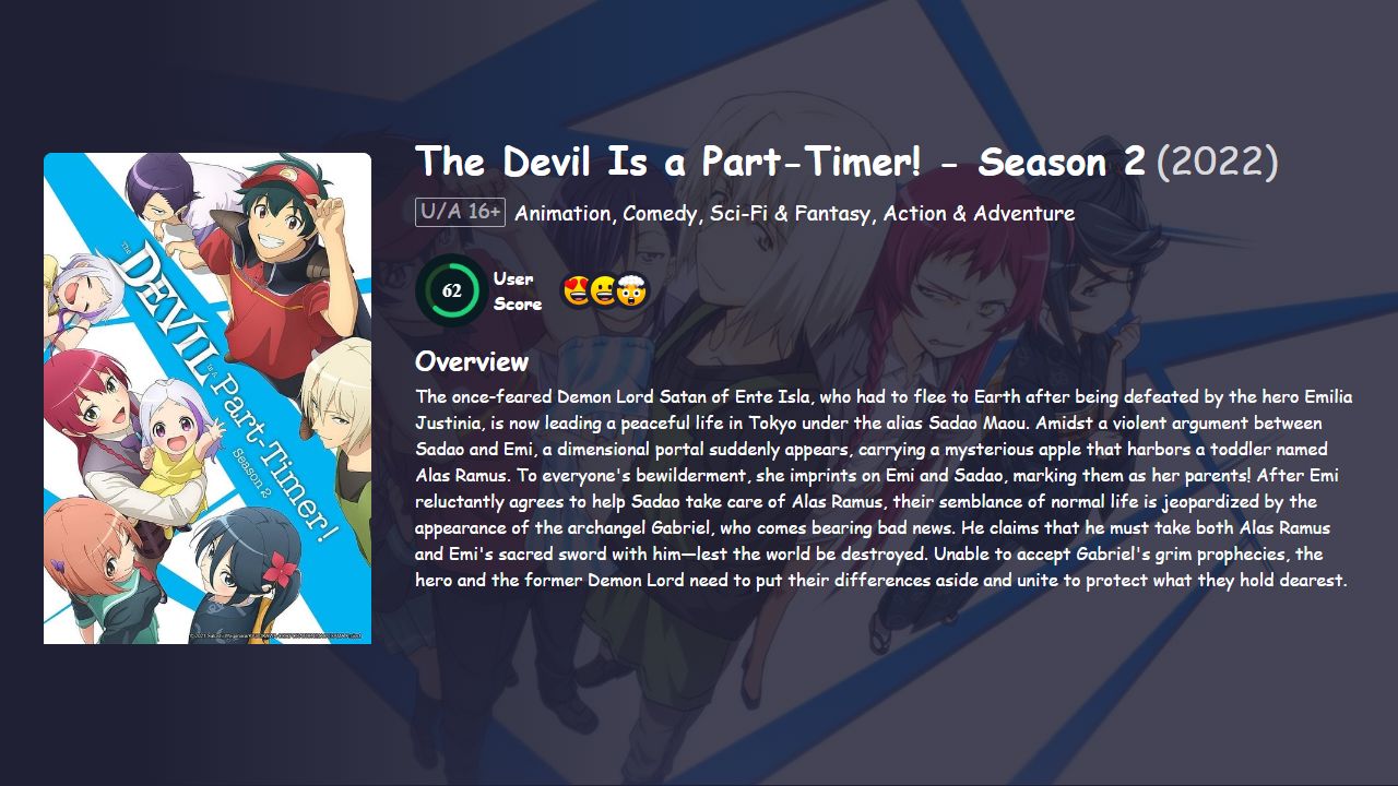 The Devil Is a Part-Timer! Season 2 Japanese Dubbed