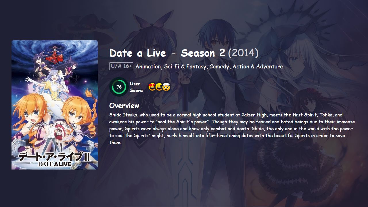 Date a Live Season 2 Hindi Dubbed