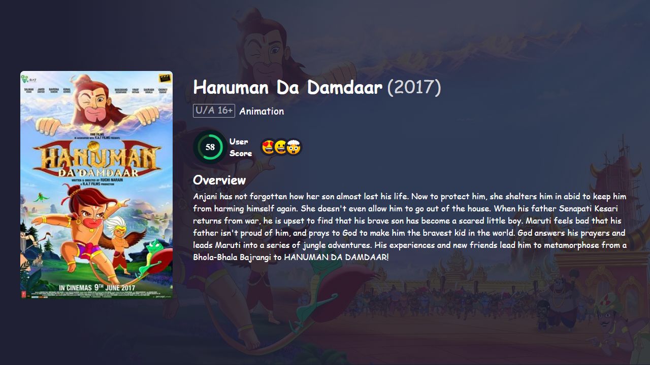 Hanuman Da Damdaar (2017) Hindi Dubbed