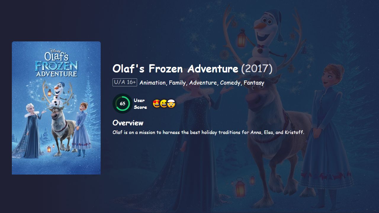 Olaf’s Frozen Adventure (2017) Hindi Dubbed