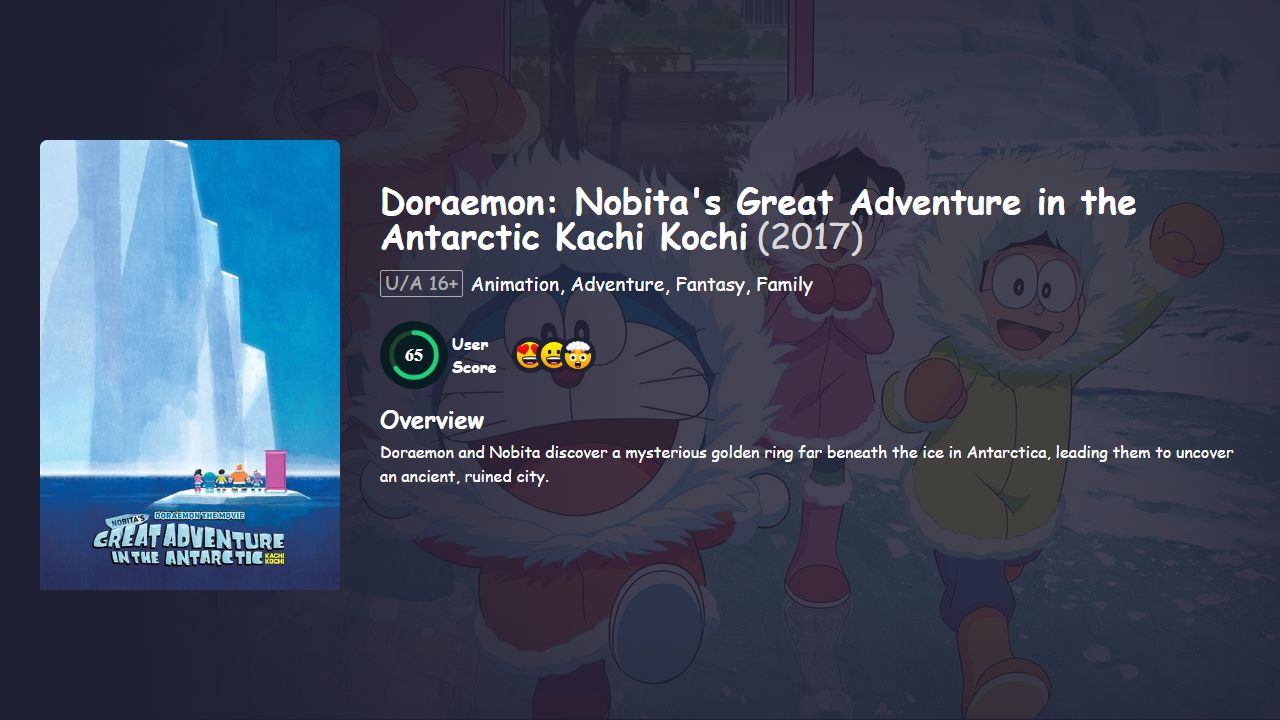 Doraemon: Nobita’s Great Adventure in the Antarctic Kachi Kochi (2017) Hindi Dubbed