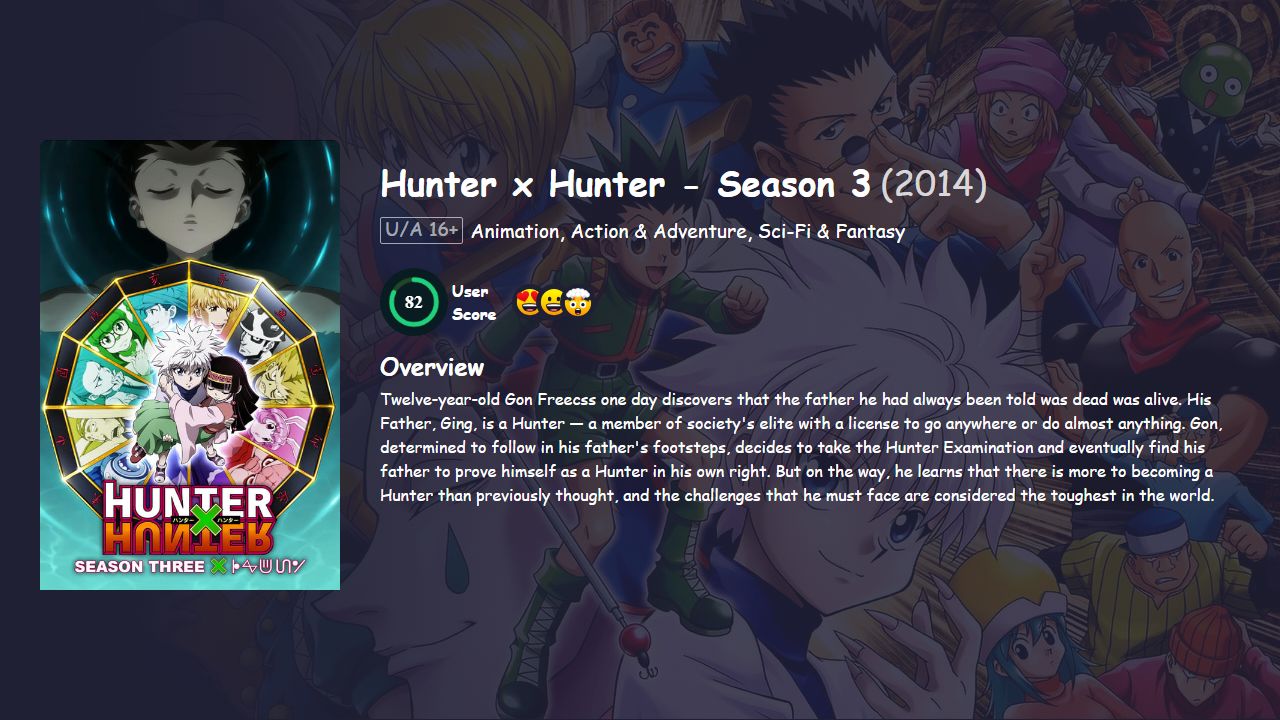 Hunter x Hunter Season 3 Hindi Dubbed